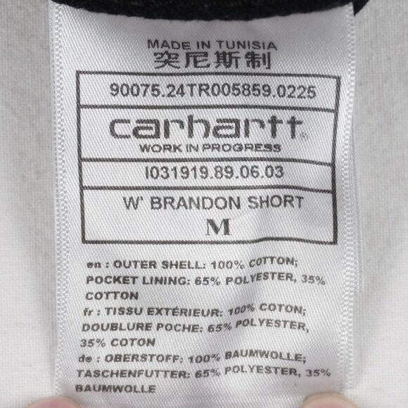 Carhartt WIP Brandon Loose Fit Short in Black Stone Washed Women's Size M - NWT - Picture 8 of 8